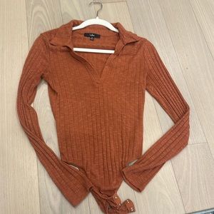 Lulus Orange Bodysuit Size M